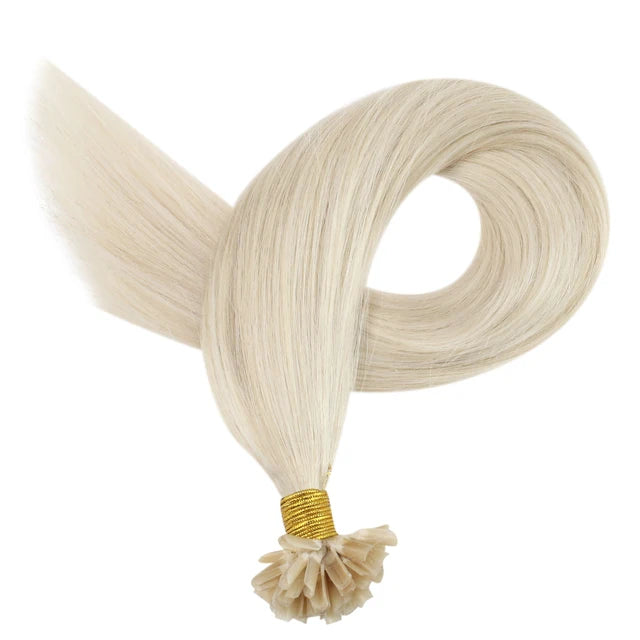 U Tip Keratin Hår Extensions Solid Blonde 50g 50st