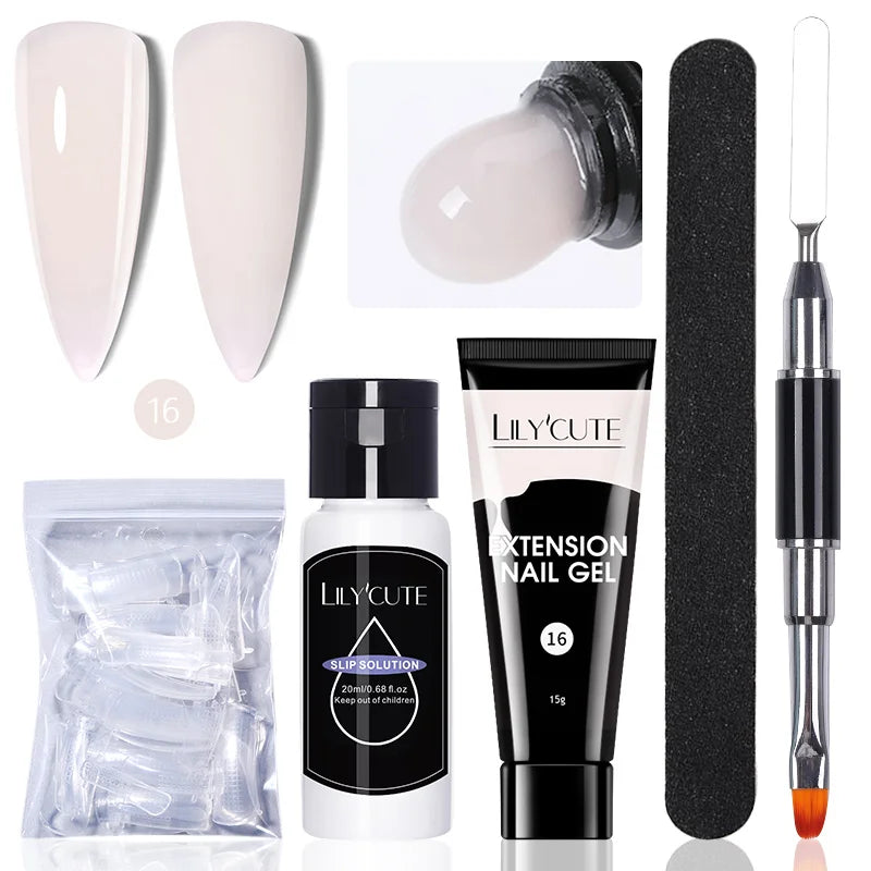 15ml Polygel Nail Extension Set - 24 Timmar Deals
