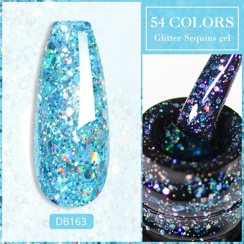 Metalic, Pastell, Glitter Gellack 6ml, 63 olika färger - 24 Timmar Deals