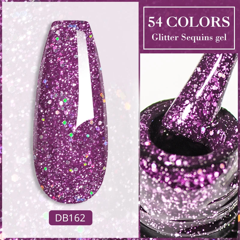 Metalic, Pastell, Glitter Gellack 6ml, 63 olika färger - 24 Timmar Deals