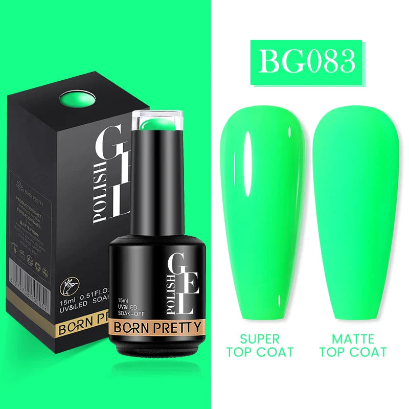 15ml Soak Off UV LED Gel Nail Polish Hybrid Varnish Nail Art Manicure 114 Colors Semi-Permanent Base Top Coat - 24 Timmar Deals