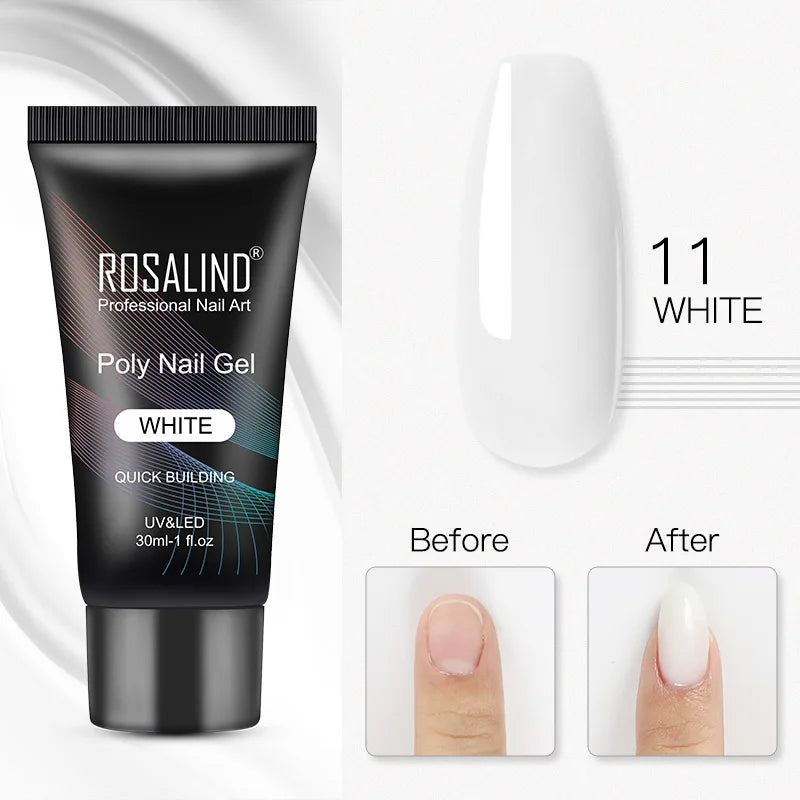 Poly Gel Akryl Extension Crystal Nail Art Hybrid Lack Slip Solution Poly Nagellack Semi Permanent 15/30ml - 24 Timmar Deals
