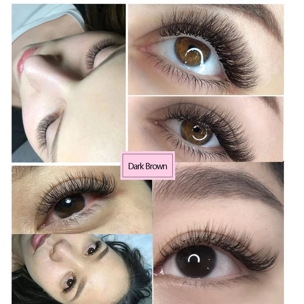 Dark Brown False Eyelashes Mink Hair False Eyelashes Eyelash Extension Thick Lashes Wispy Makeup Beauty Extension Tools - 24 Timmar Deals