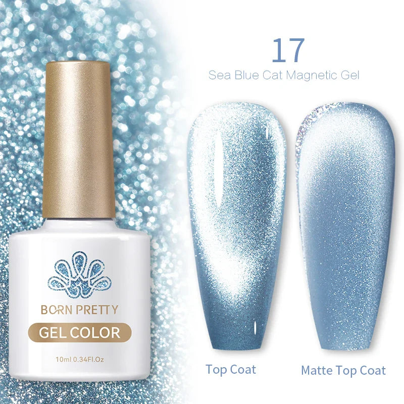 Reflekterande Cat Magnetic Gellack 10ML Silver Shinning Glitter Vernis Semi Permanent Soak Off Magnetic UV Gel - 24 Timmar Deals