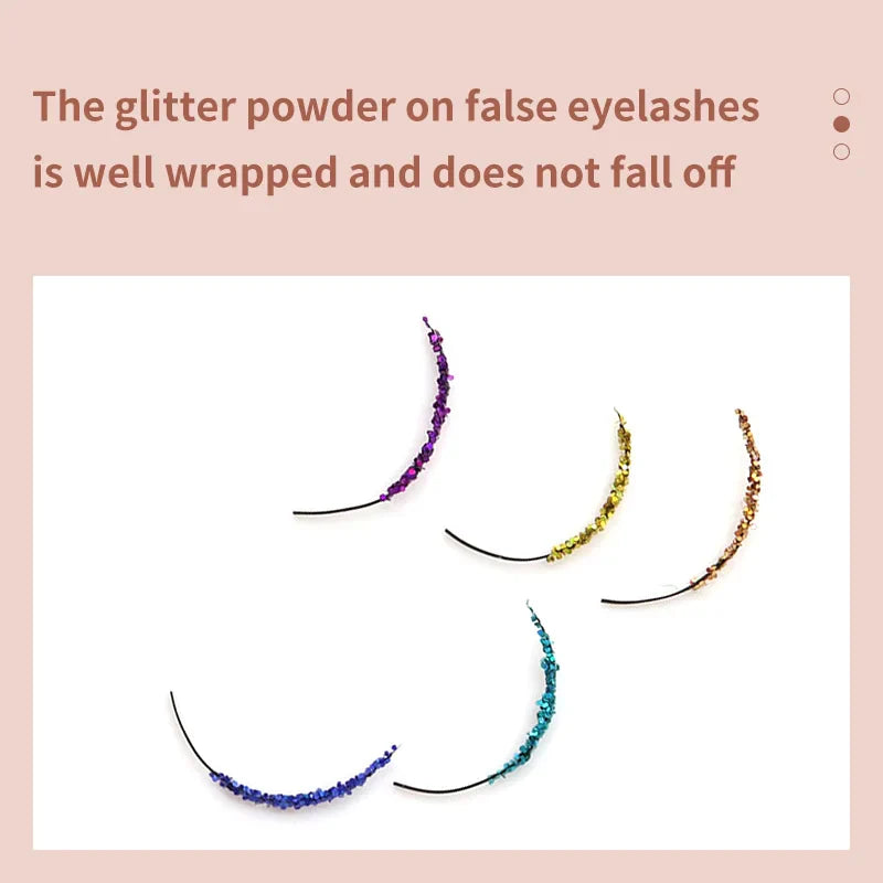 Sliver Golden Glitter Eyelash Extension Handmade Shinning Colored False Lashes Cosplay Fluffy Eyelashes for Makeup Beauty - 24 Timmar Deals
