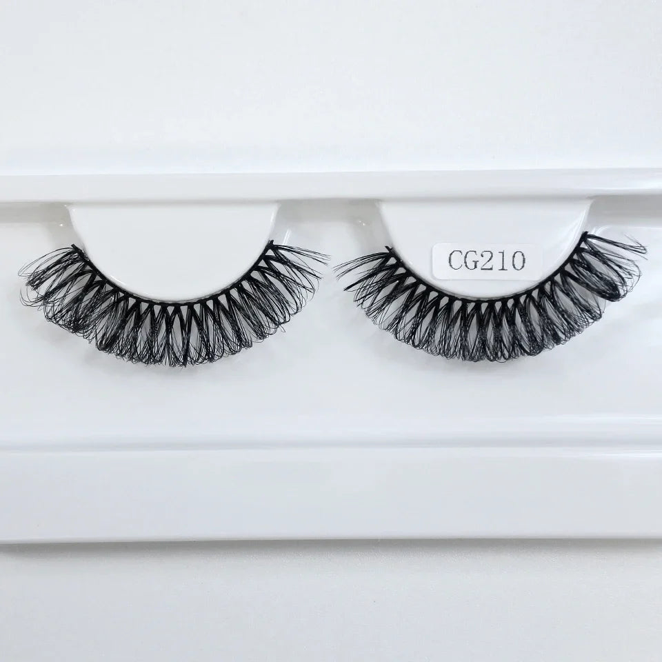 Classic Hybrid Volume Lashes 2022 New Arrival Wispy D Curl Short Russian Strip Lashes Makeup False Eyelashes - 24 Timmar Deals