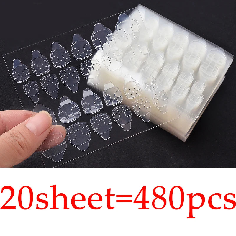 240 st Dubbelsidigt False Nail Art Tejplim - 24 Timmar Deals