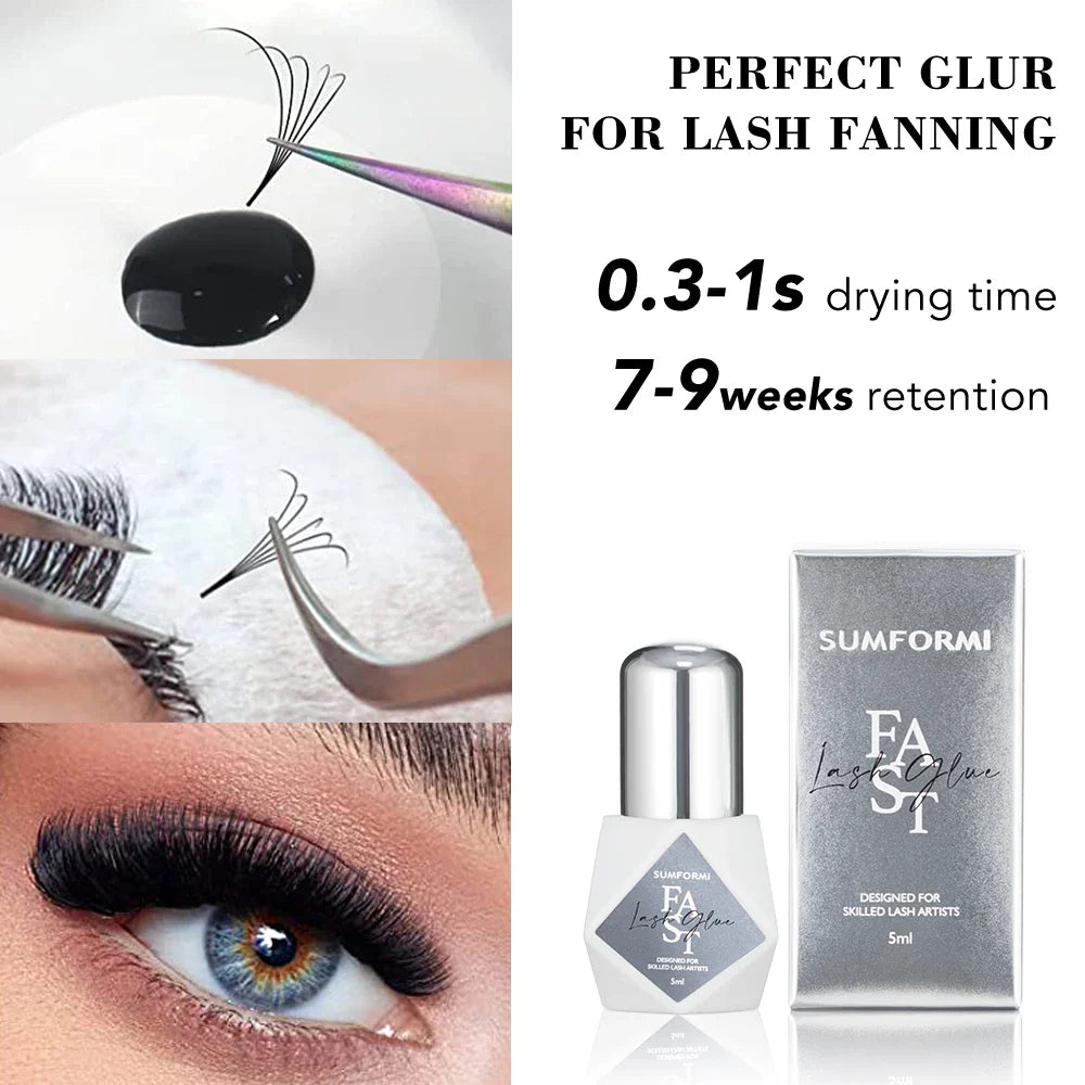 Gollee Banana scent Eyelash Glue 1s Fast Drying Waterproof Glue Premade fans Glue 3-5 Weeks Lasting eyelash extension glue Salon - 24 Timmar Deals