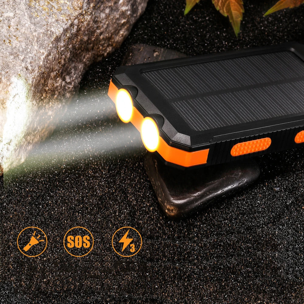 80000mAh Solar Power Bank Waterproof Battery External Portable Outdoor Dual USB Charger PowerBank LED For IPhone Xiaomi Samsung - 24 Timmar Deals