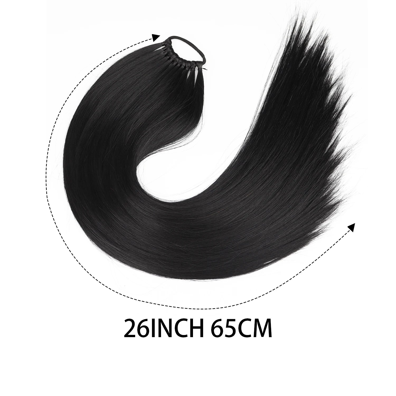 Lång rak syntetisk ponytail förlängning - 24 Timmar Deals