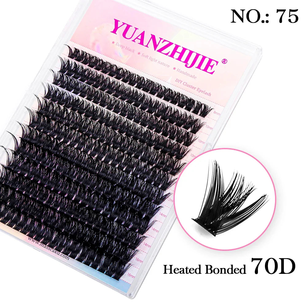 Mix Color 144 Russian Volume False Eyelashes Natural Soft Cluster Segment Lashes - 24 Timmar Deals
