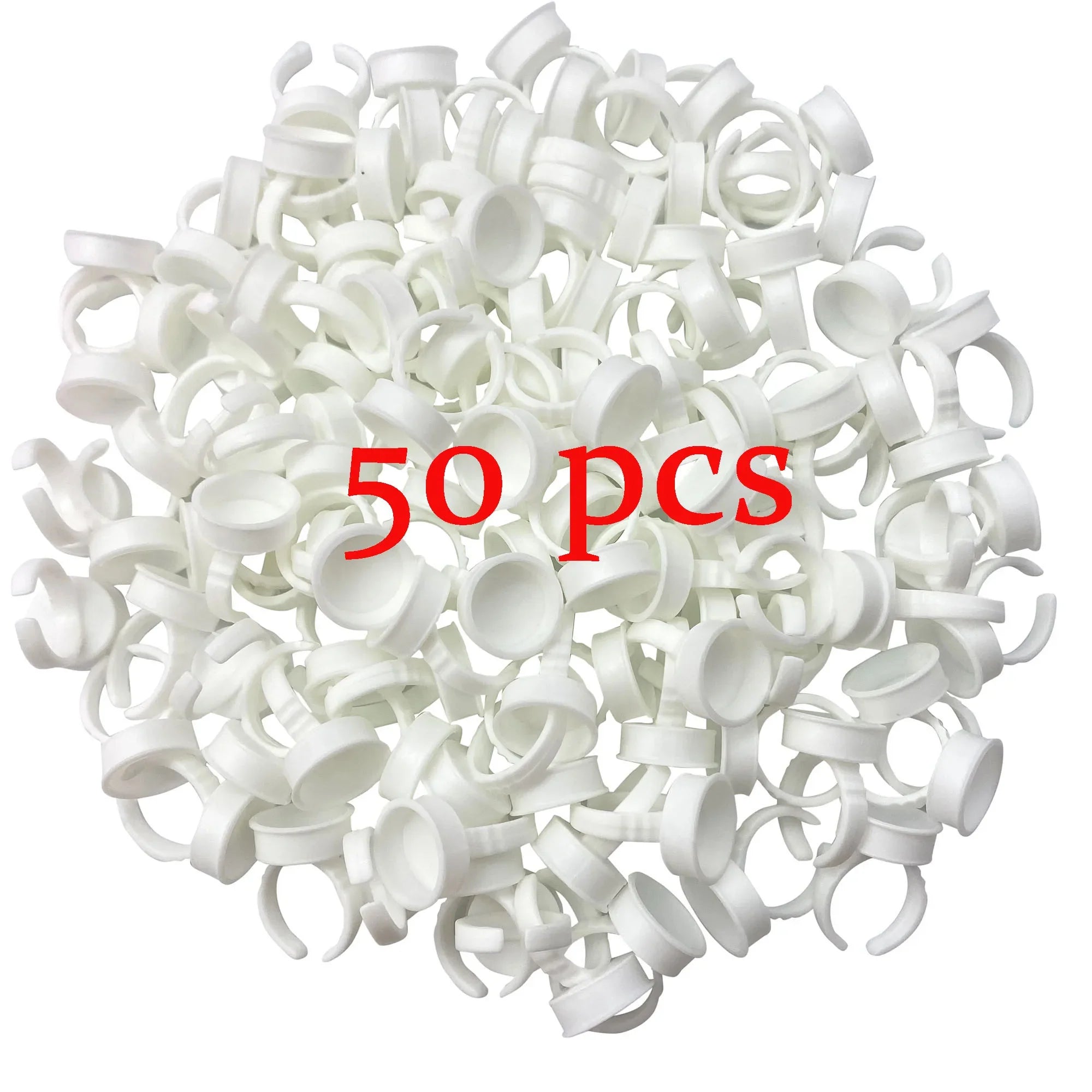 50/100 st Engångs ögonfranslim Cup Ringar Hållare Behållare Tatuering Pigment Ögonfransförlängningsverktyg Lash Supplies - 24 Timmar Deals