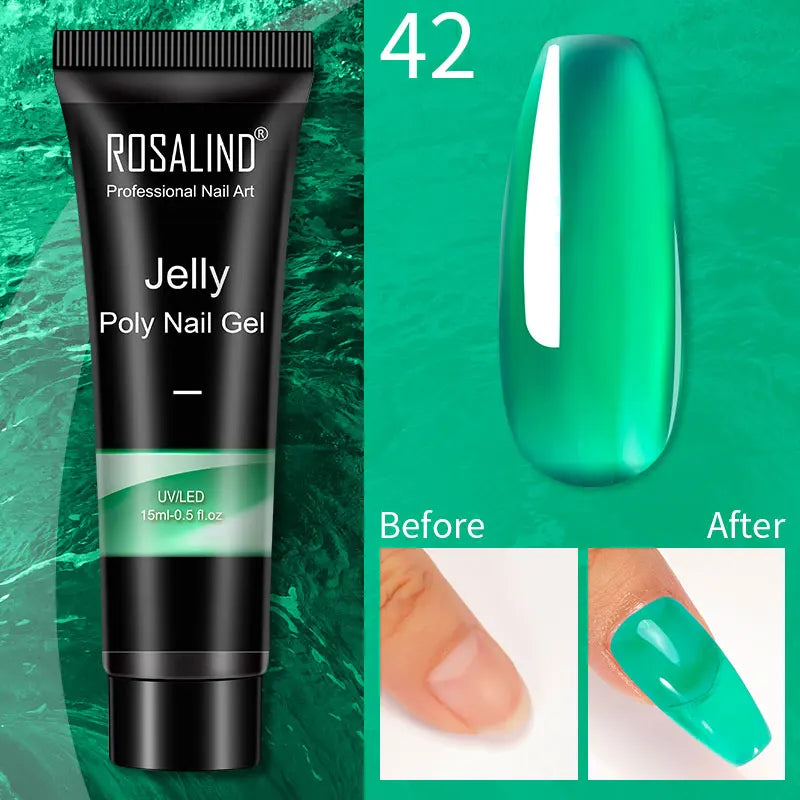 15/30 ml Poly Nail Gel Semi Permanent Akryl Extension Crystal Nail Art Fast Builder Hybrid Lack UV Poly Nagellack - 24 Timmar Deals