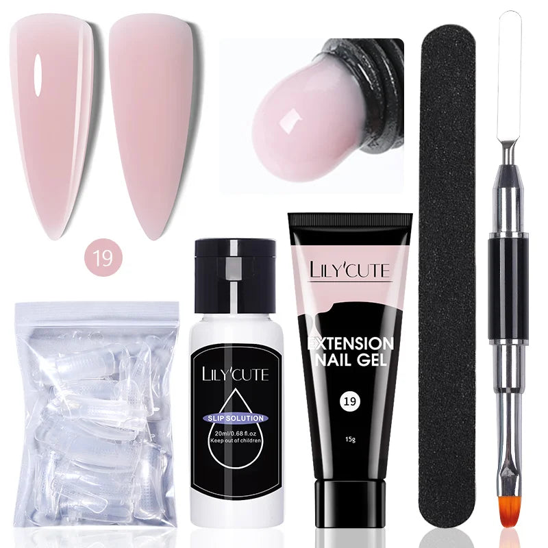 15ml Polygel Nail Extension Set - 24 Timmar Deals