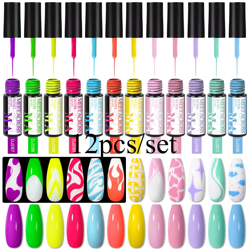 12st Line Gel Polish Set - 24 Timmar Deals