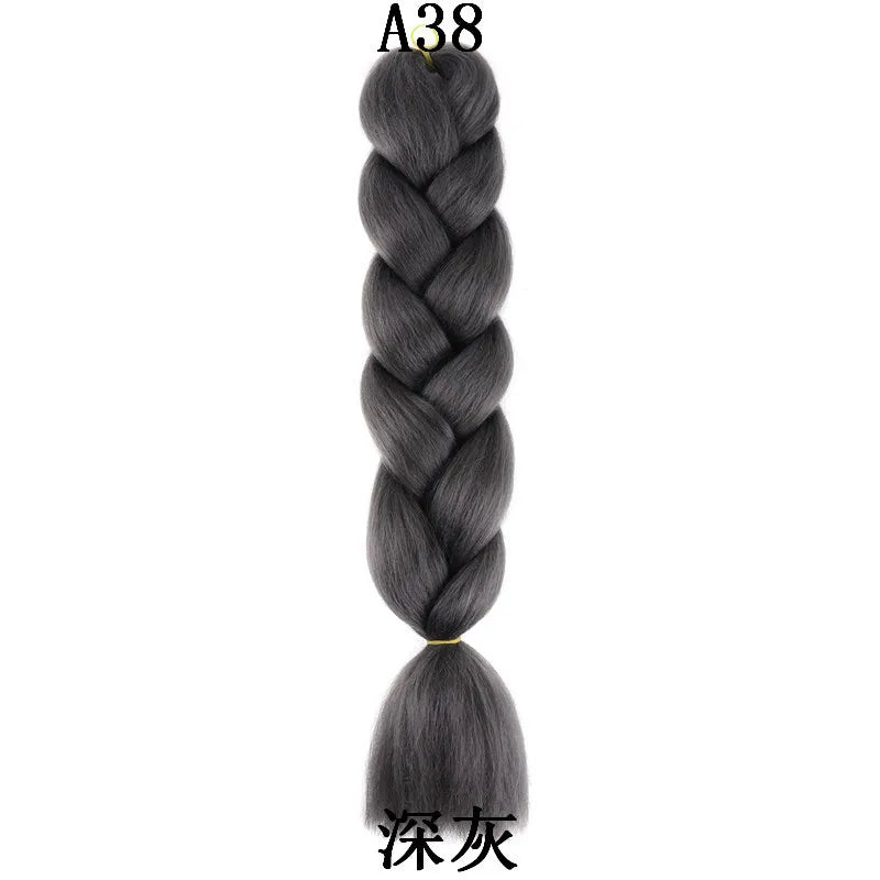 Syntetisk 1st 24 tum 100g Flätning Hårbox Flätor Färgglad Twist Flätning Hårförlängningar Syntetisk Virkad Flätning - 24 Timmar Deals