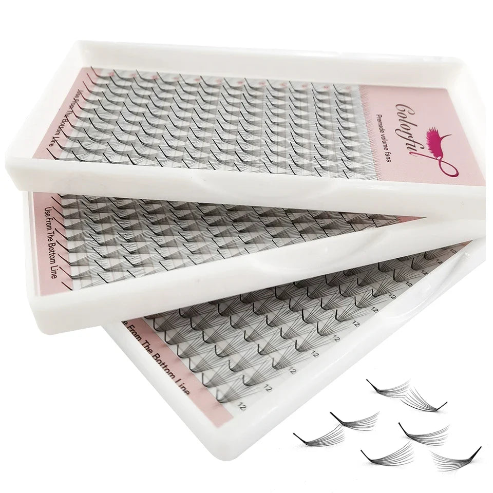 12D L L+ M Curl Premade Eyelash Extension curl Russian Volume Faux Mink Soft - 24 Timmar Deals