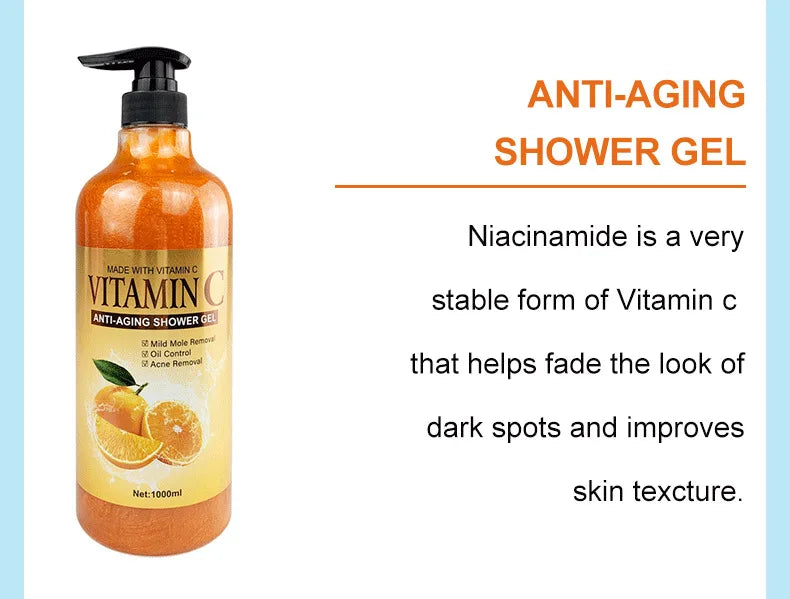 1000ml Vitamin C, AHA and Arbutin Body Wash - 24 Timmar Deals