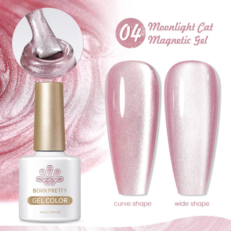 Reflekterande Cat Magnetic Gellack 10ML Silver Shinning Glitter Vernis Semi Permanent Soak Off Magnetic UV Gel - 24 Timmar Deals