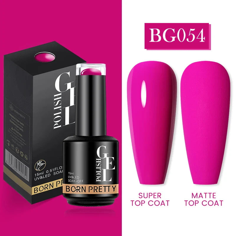 15ml Soak Off UV LED Gel Nail Polish Hybrid Varnish Nail Art Manicure 114 Colors Semi-Permanent Base Top Coat - 24 Timmar Deals