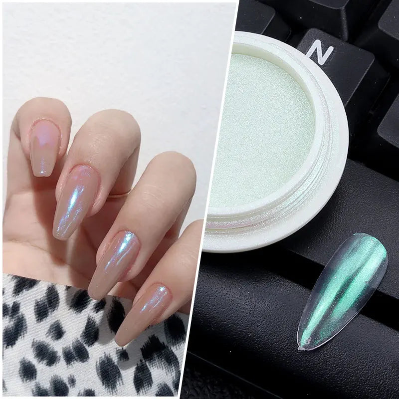 Holographic Nail Powder Net-2g Chrome Laser Mirror Glitter - 24 Timmar Deals