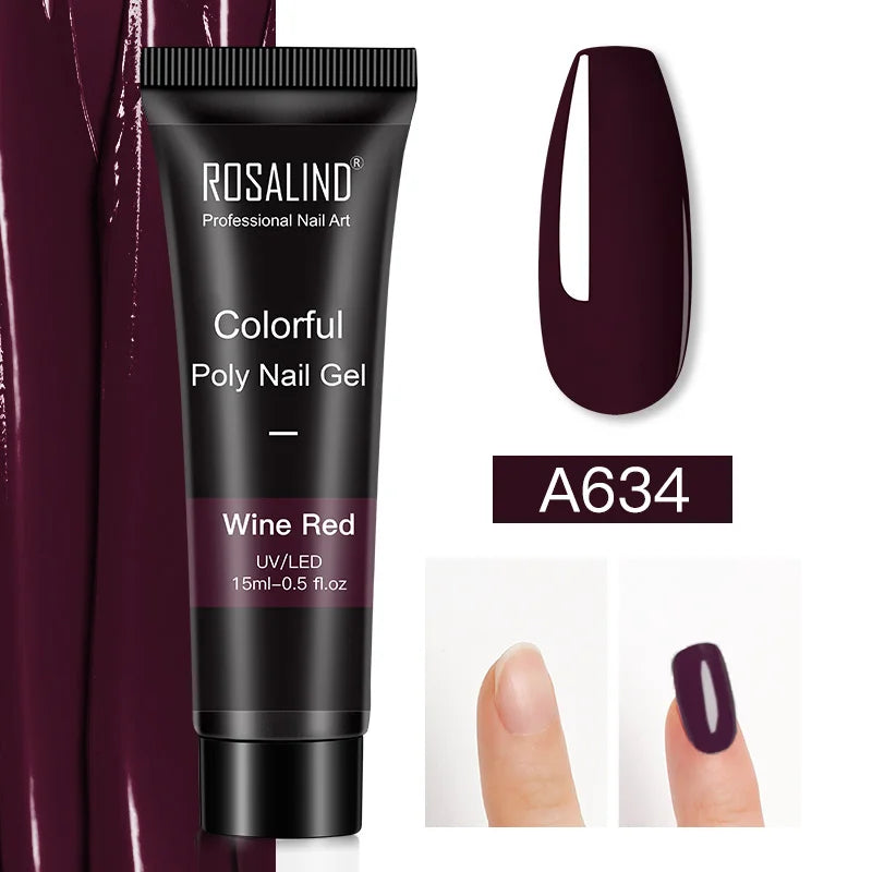 Poly Nagelgel Akrylförlängning Kristall Nagelkonst Hybridlack Sliplösning Poly Nagellack Semipermanent 15/30ml - 24 Timmar Deals