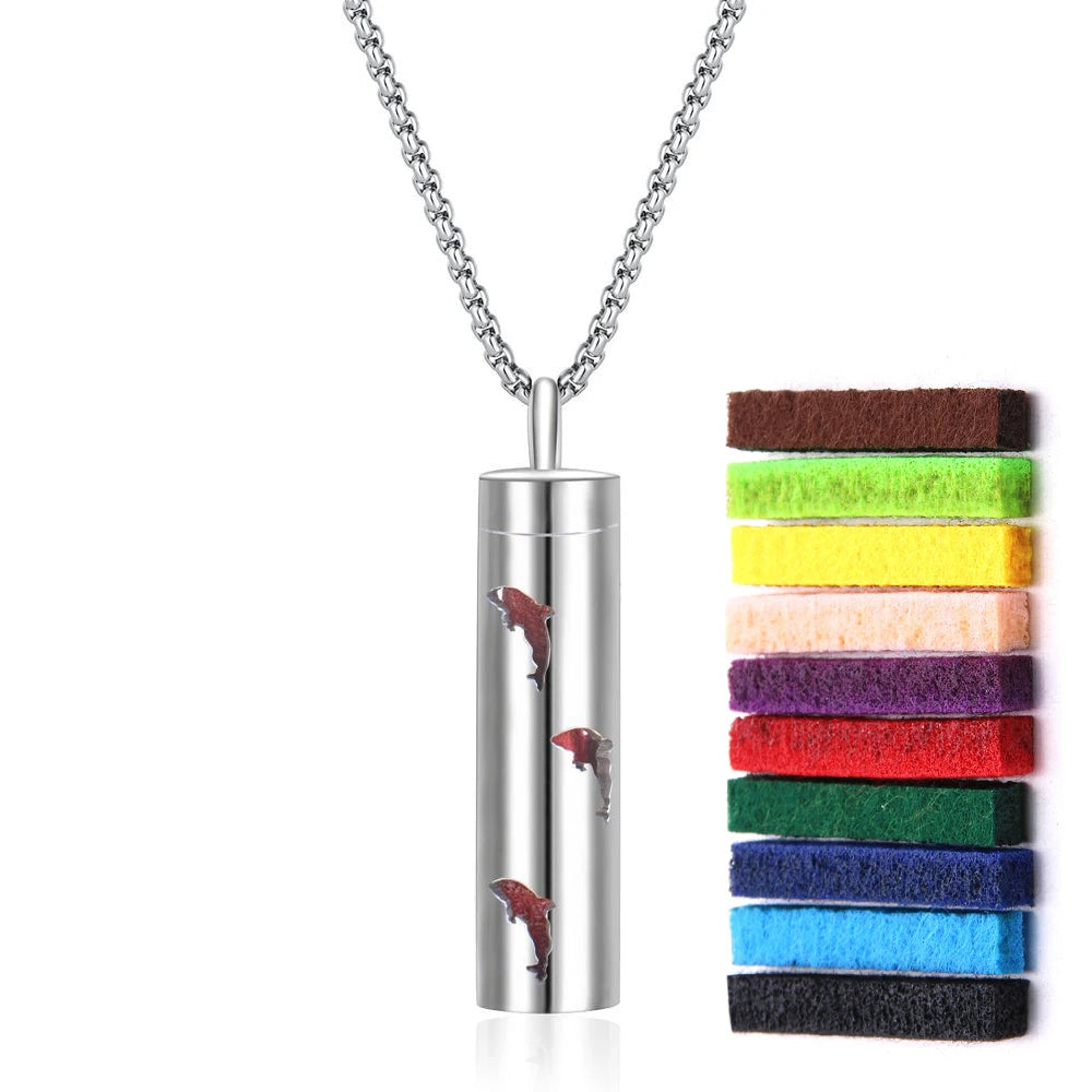 Aromaterapi Halsband Diffuser hänge 316L medaljong i rostfritt stål - 24 Timmar Deals