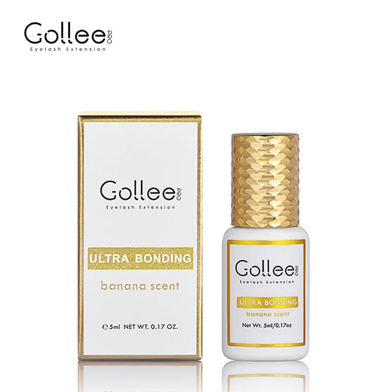 Gollee Banana scent Eyelash Glue 1s Fast Drying Waterproof Glue Premade fans Glue 3-5 Weeks Lasting eyelash extension glue Salon - 24 Timmar Deals