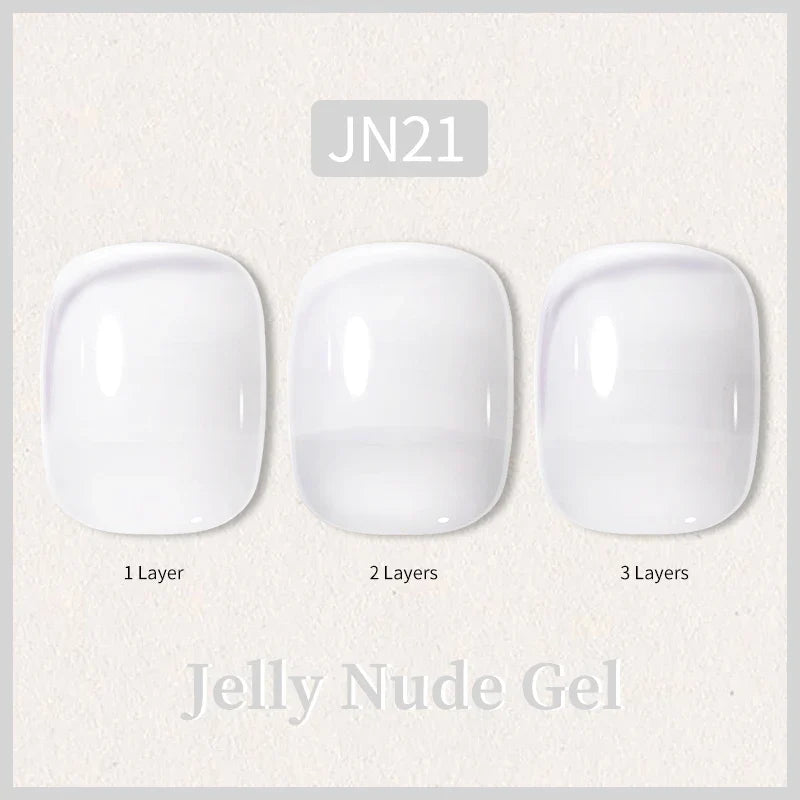 Transparent Jelly Nude Gellack 10ml Sheer Glitter Crystal Varnish - 24 Timmar Deals