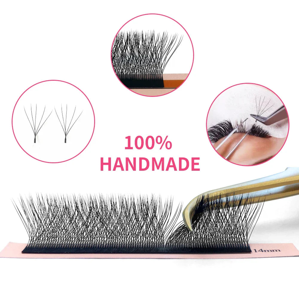 Goddess 5D W Shaped Faux Russian Wholesale Four Leaves Eyelashes Clusters Easy Fan Volume Lashes Extension Makeup - 24 Timmar Deals