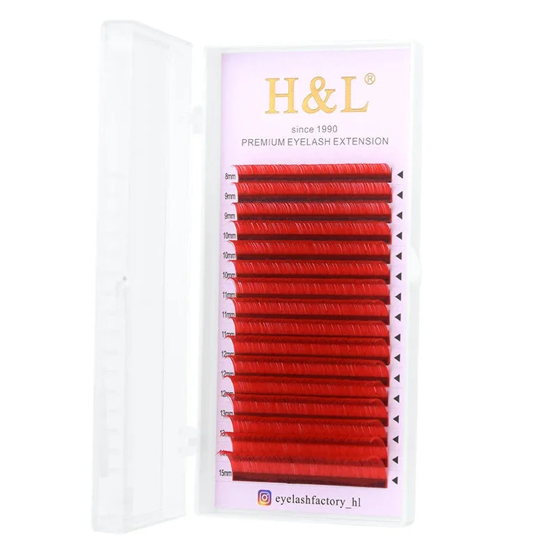 H&L Color Russian Volume Eyelashes Extension Curl Eyelash Extension Mink Lashes Individual Eyelashes Makeup Tool - 24 Timmar Deals