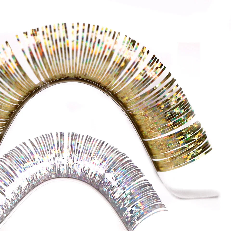 Shiny Colorful Lash Individual Holographic Tinsel Eyelash Extension Lashes Colored Christmas Party Tinsel Eyelashes - 24 Timmar Deals