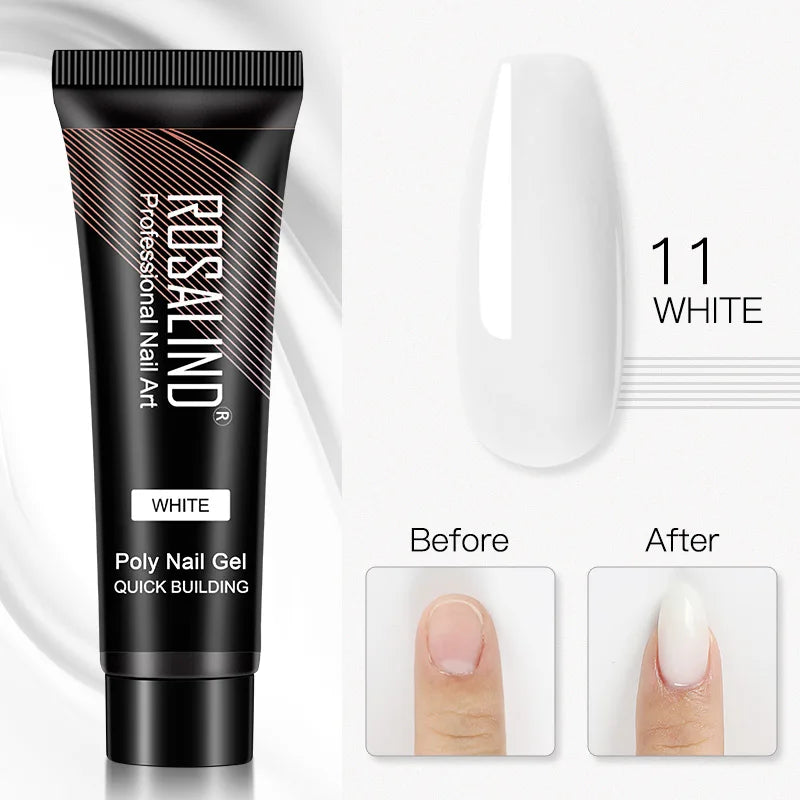 15/30 ml Poly Nail Gel Semi Permanent Akryl Extension Crystal Nail Art Fast Builder Hybrid Lack UV Poly Nagellack - 24 Timmar Deals