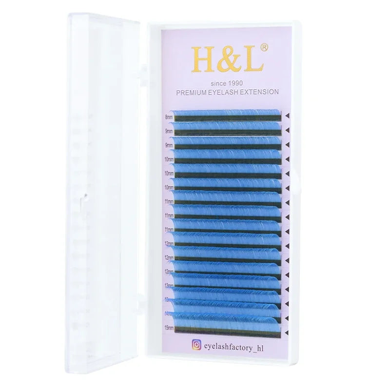 H&L Color Russian Volume Eyelashes Extension Curl Eyelash Extension Mink Lashes Individual Eyelashes Makeup Tool - 24 Timmar Deals