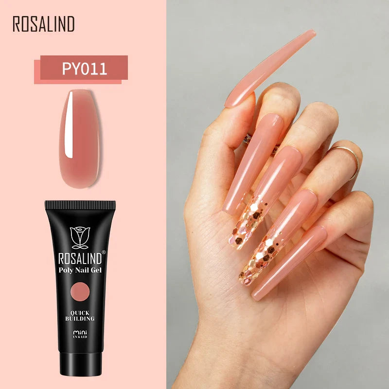 15/30 ml Poly Nail Gel Semi Permanent Akryl Extension Crystal Nail Art Fast Builder Hybrid Lack UV Poly Nagellack - 24 Timmar Deals