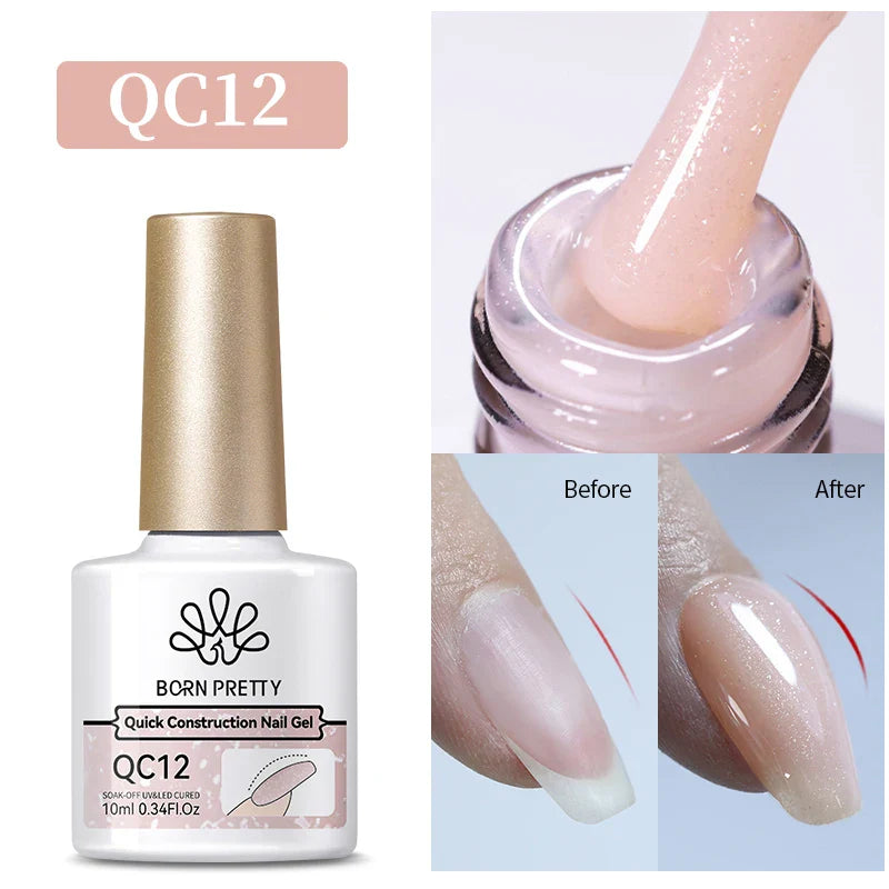 Transparent Jelly Nude Gellack 10ml Sheer Glitter Crystal Varnish - 24 Timmar Deals