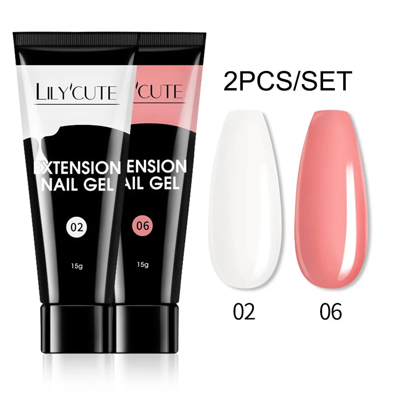 15ml Polygel Nail Extension Set - 24 Timmar Deals