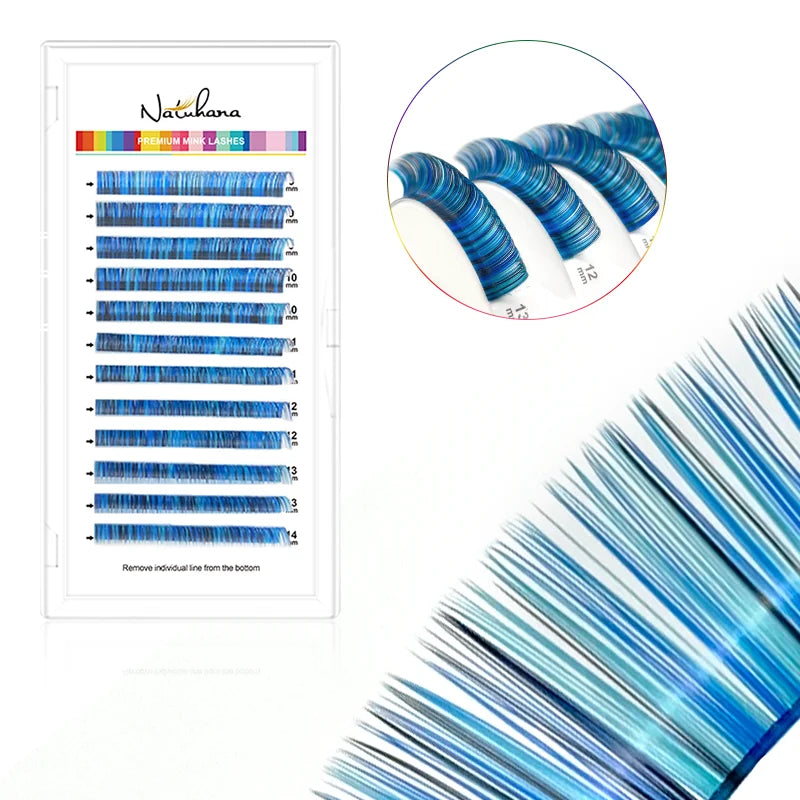 Mix Color Lashes Soft Natural Synthetic Mink Rainbow Colored Eyelash C/D Curl Eyelashes Extensions Eye Makeup - 24 Timmar Deals