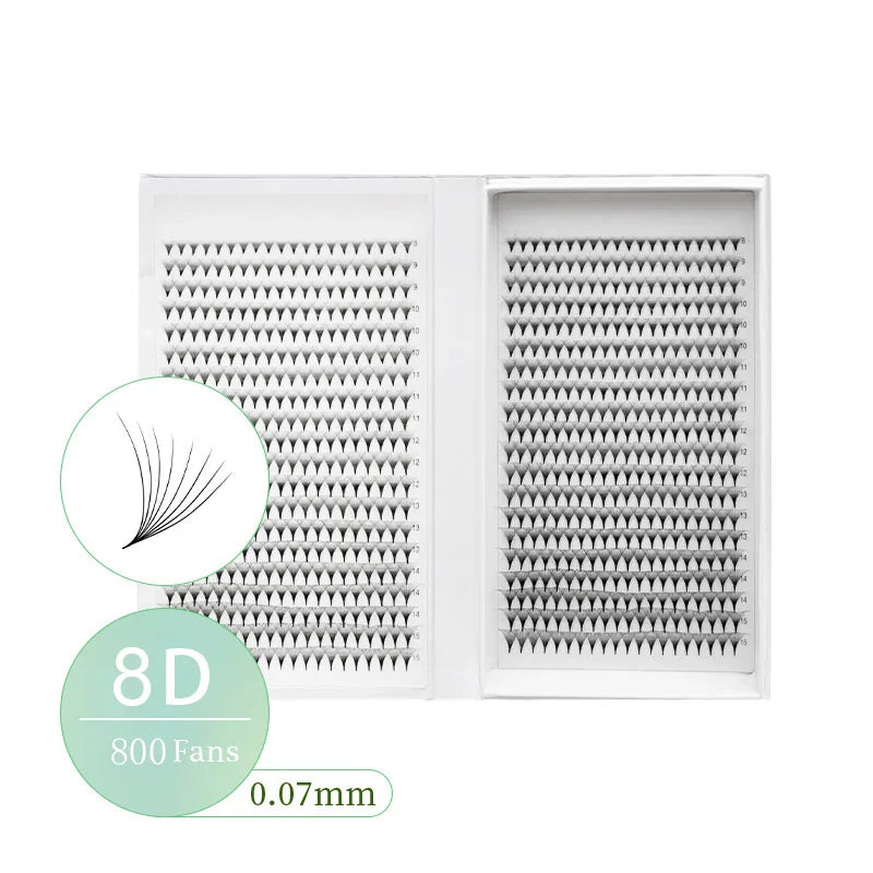 800/1600 Fans Premade Volume Lashes Fan Individual Sharp Pointy Base Premade Russian Volume Fans Eyelash Extension - 24 Timmar Deals