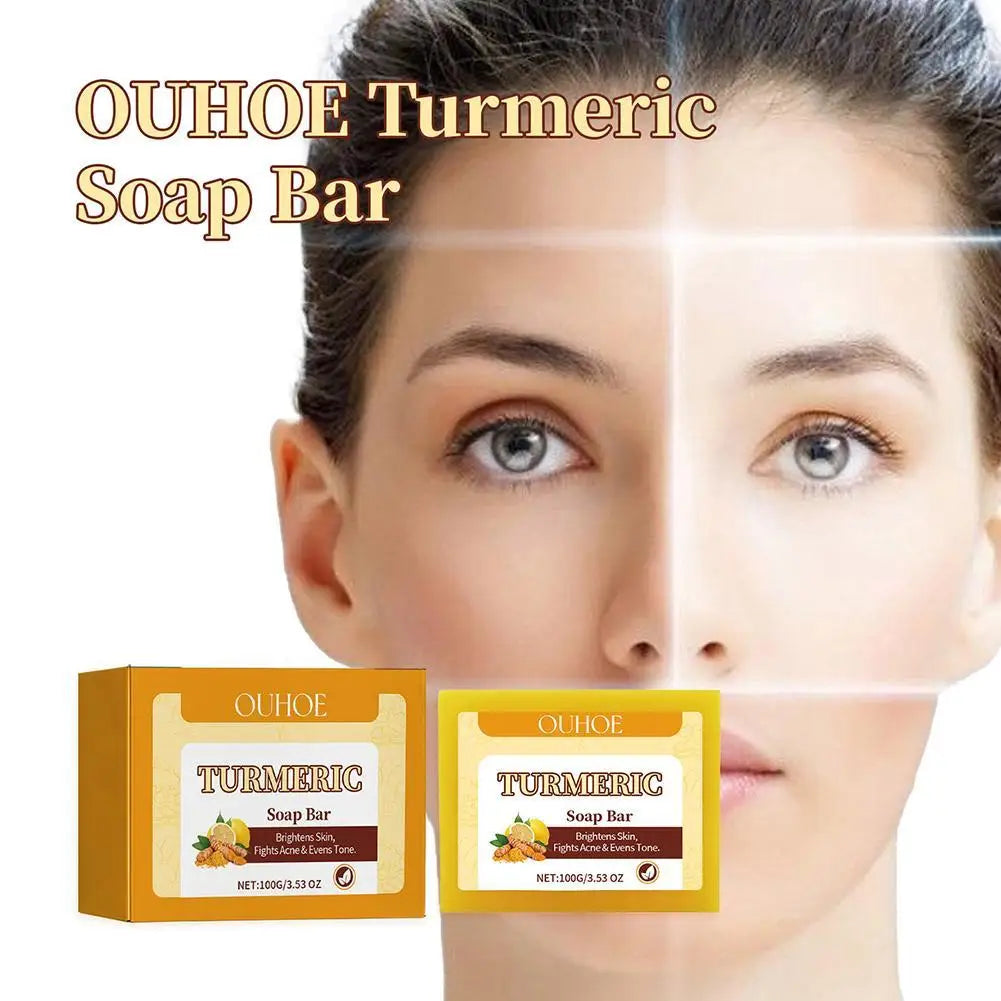 Lemon Turmeric Kojic Acid Soap Bar Turmeric Face And Care Body Soap Care Skin Body Oil Removal 100g Acne Soap Whitening Skin - 24 Timmar Deals