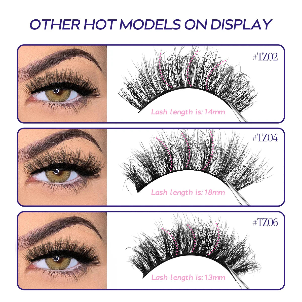 Lashes 5/7 Pairs Eyelashes Faux Mink Eyelashes Long Lasting Fluffy Mink Lashes Dramatic Volume lashes Extension Thick Long - 24 Timmar Deals