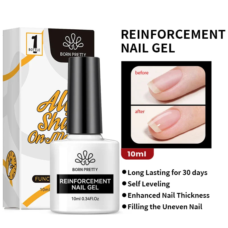 BORN PRETTY 1PC Black White Red Color Collection Nail Gel Polish 10ml Varnis Semi-permanent Soak Off UV LED Gel for Manicure - 24 Timmar Deals