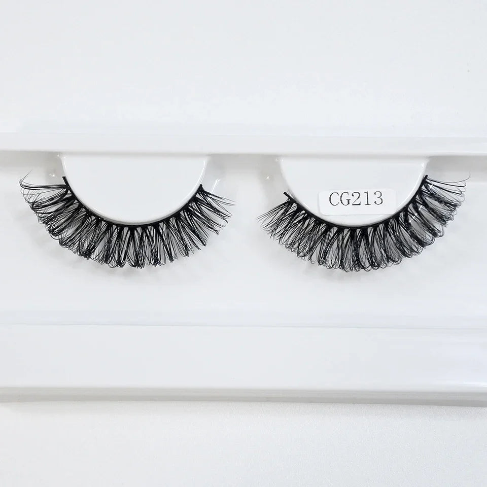 Classic Hybrid Volume Lashes 2022 New Arrival Wispy D Curl Short Russian Strip Lashes Makeup False Eyelashes - 24 Timmar Deals