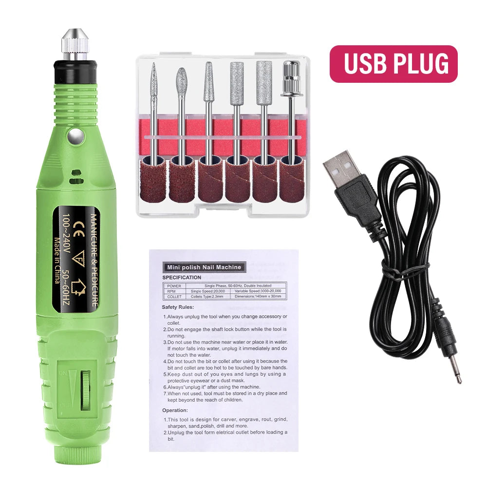 1 Set Professional Electric Nail Drill Machine - 24 Timmar Deals