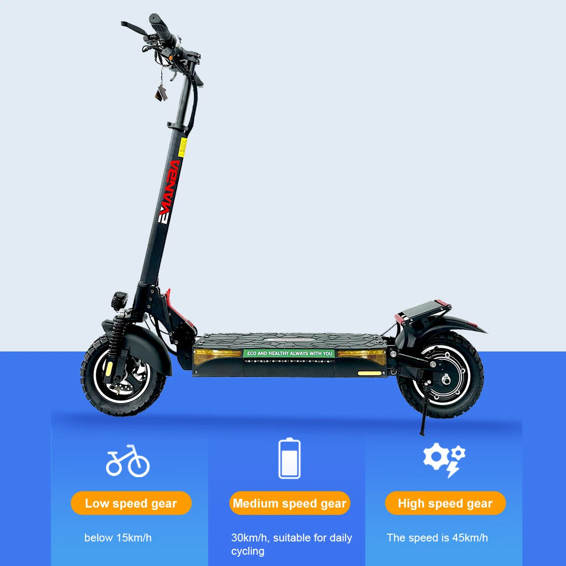 El Scooter 800W 48V Powerful 10 Inch Off-road Däck Max hastighet 45-55km/H Vikbar - 24 Timmar Deals