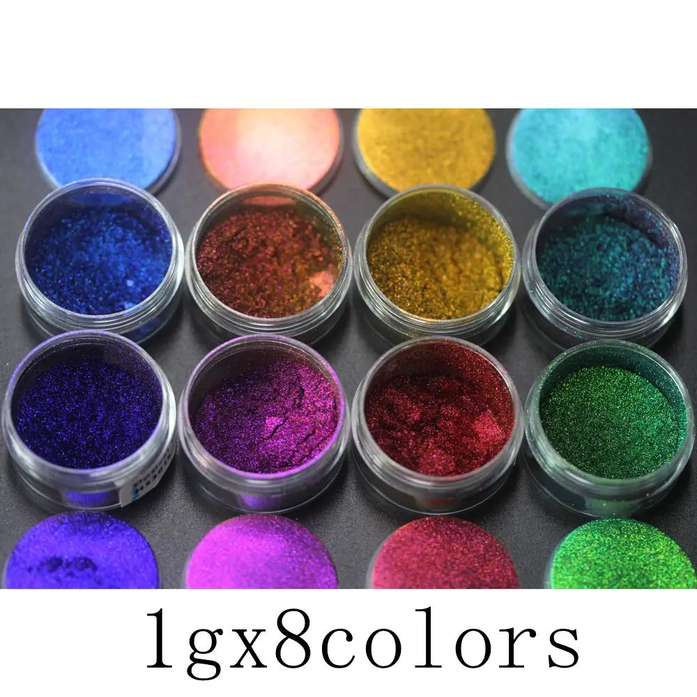 Magic Color Change Chrome Powders Super Chameleon Pigment Cosmetic For Eyeshadow Läppar Nail Art - 24 Timmar Deals