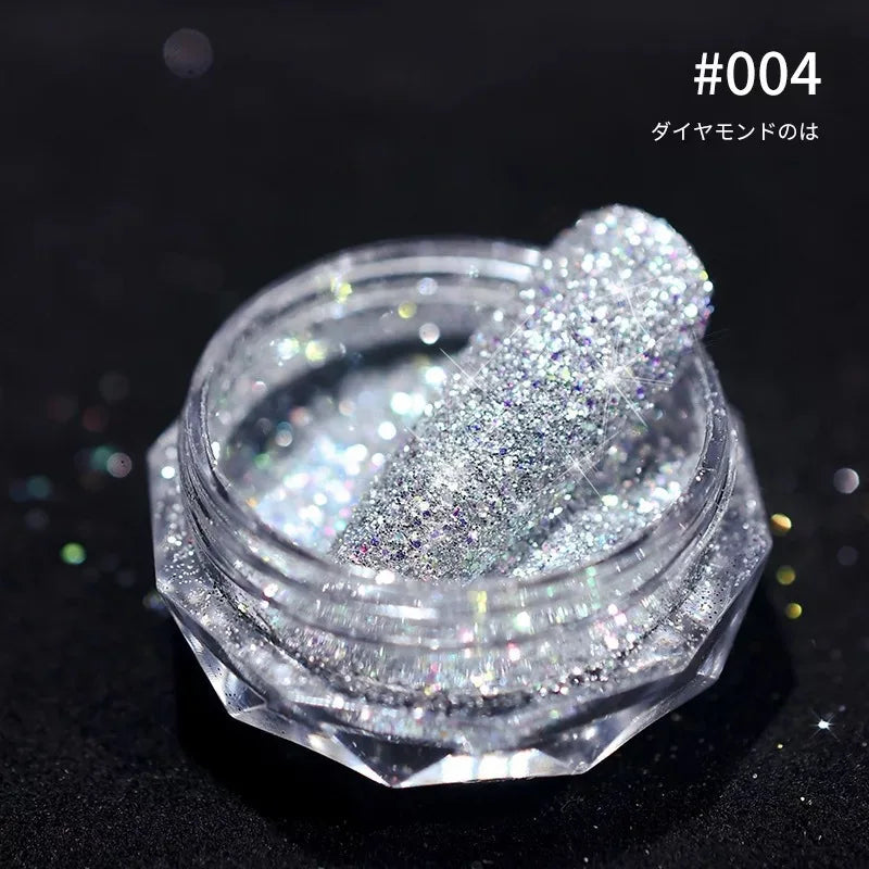 Holographic Nail Powder Net-2g Chrome Laser Mirror Glitter - 24 Timmar Deals