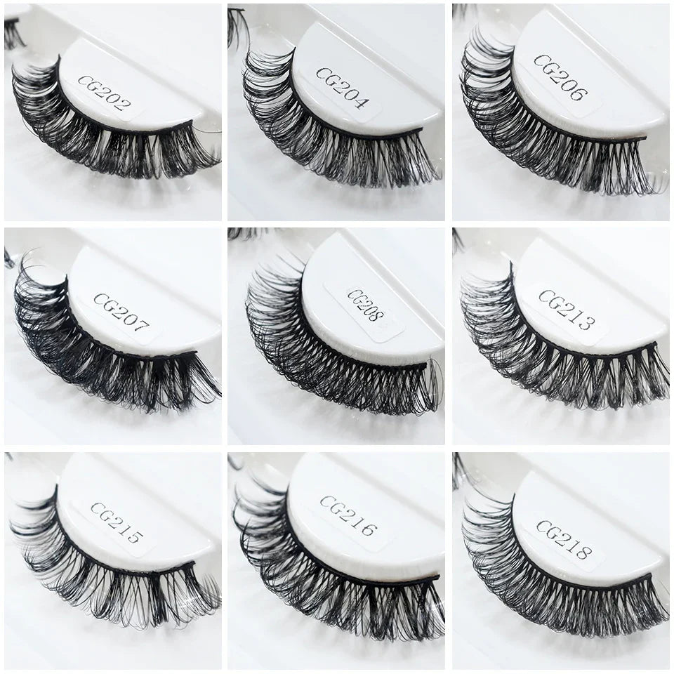 Classic Hybrid Volume Lashes 2022 New Arrival Wispy D Curl Short Russian Strip Lashes Makeup False Eyelashes - 24 Timmar Deals