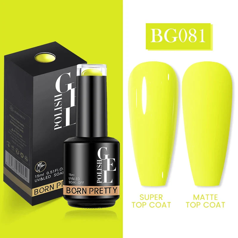15ml Soak Off UV LED Gel Nail Polish Hybrid Varnish Nail Art Manicure 114 Colors Semi-Permanent Base Top Coat - 24 Timmar Deals