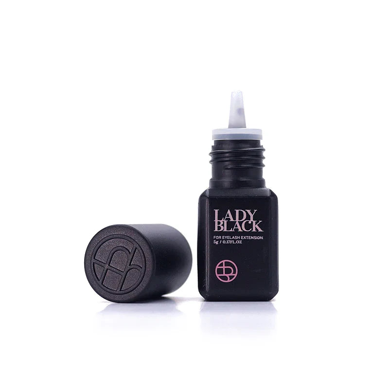 5 ml Lady Black kraftfullt franslim för ögonfransförlängning Låg irritation 3-4 sekunder snabbtorkande svart lock - 24 Timmar Deals